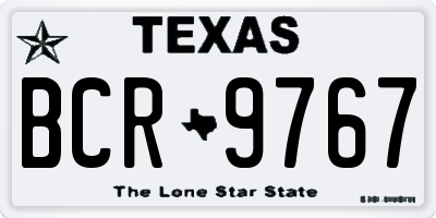 TX license plate BCR9767