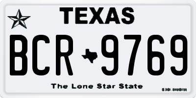 TX license plate BCR9769