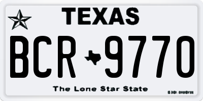 TX license plate BCR9770