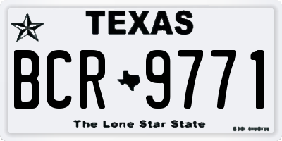 TX license plate BCR9771