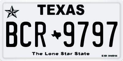TX license plate BCR9797