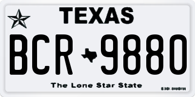 TX license plate BCR9880