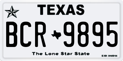 TX license plate BCR9895