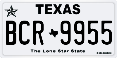 TX license plate BCR9955