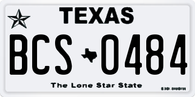 TX license plate BCS0484