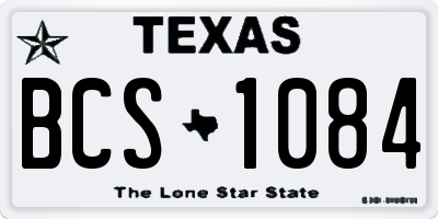 TX license plate BCS1084