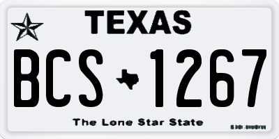 TX license plate BCS1267