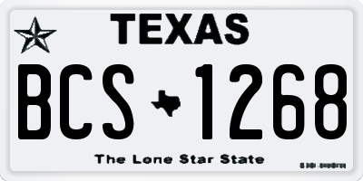 TX license plate BCS1268