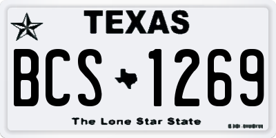 TX license plate BCS1269