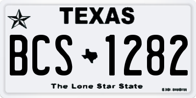 TX license plate BCS1282