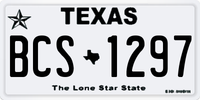 TX license plate BCS1297