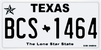 TX license plate BCS1464