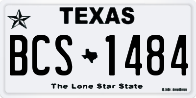 TX license plate BCS1484