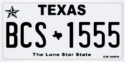 TX license plate BCS1555