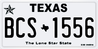 TX license plate BCS1556