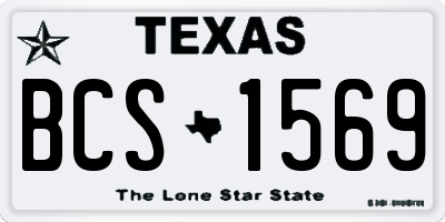 TX license plate BCS1569