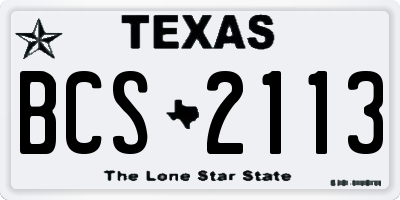 TX license plate BCS2113