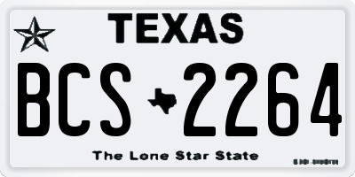 TX license plate BCS2264