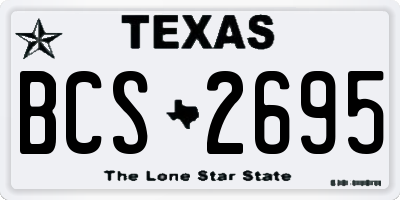 TX license plate BCS2695
