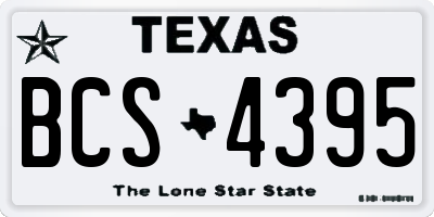 TX license plate BCS4395