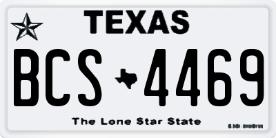 TX license plate BCS4469