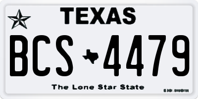 TX license plate BCS4479