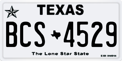 TX license plate BCS4529