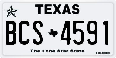 TX license plate BCS4591