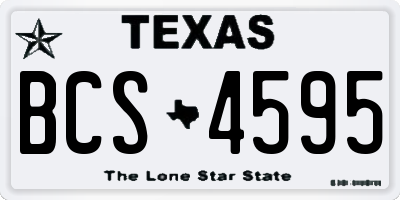 TX license plate BCS4595