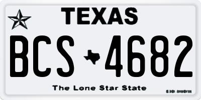 TX license plate BCS4682
