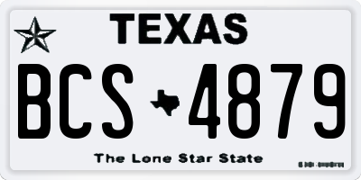 TX license plate BCS4879