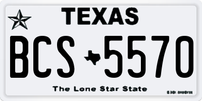 TX license plate BCS5570