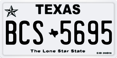 TX license plate BCS5695