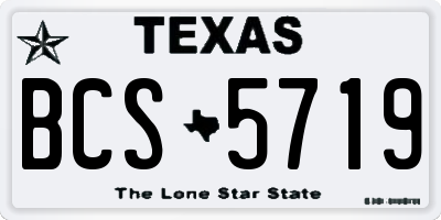 TX license plate BCS5719