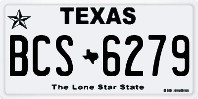 TX license plate BCS6279