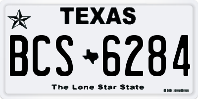 TX license plate BCS6284