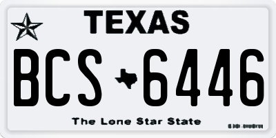 TX license plate BCS6446