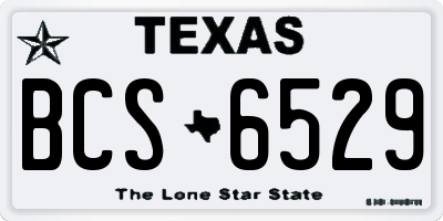TX license plate BCS6529