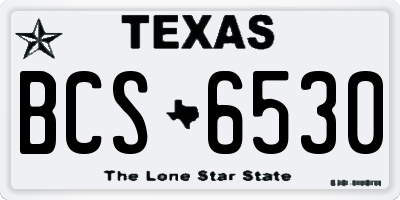 TX license plate BCS6530