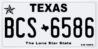TX license plate BCS6586