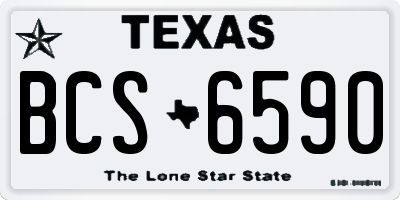 TX license plate BCS6590