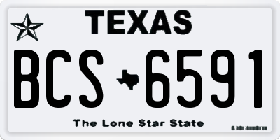TX license plate BCS6591