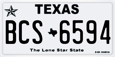 TX license plate BCS6594