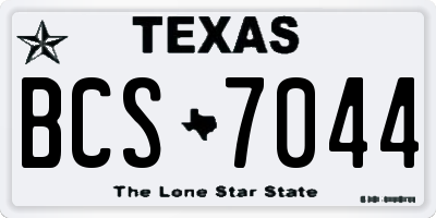 TX license plate BCS7044