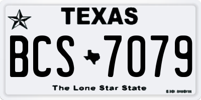 TX license plate BCS7079
