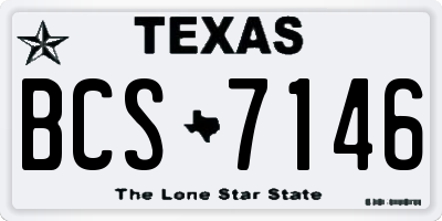 TX license plate BCS7146