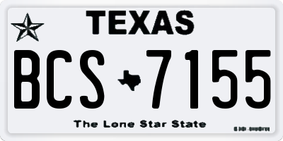 TX license plate BCS7155