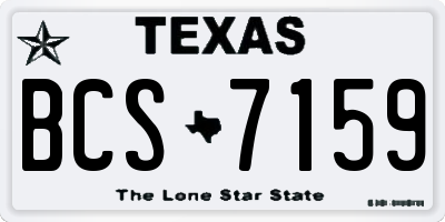TX license plate BCS7159