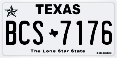 TX license plate BCS7176