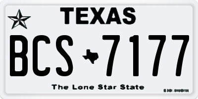 TX license plate BCS7177